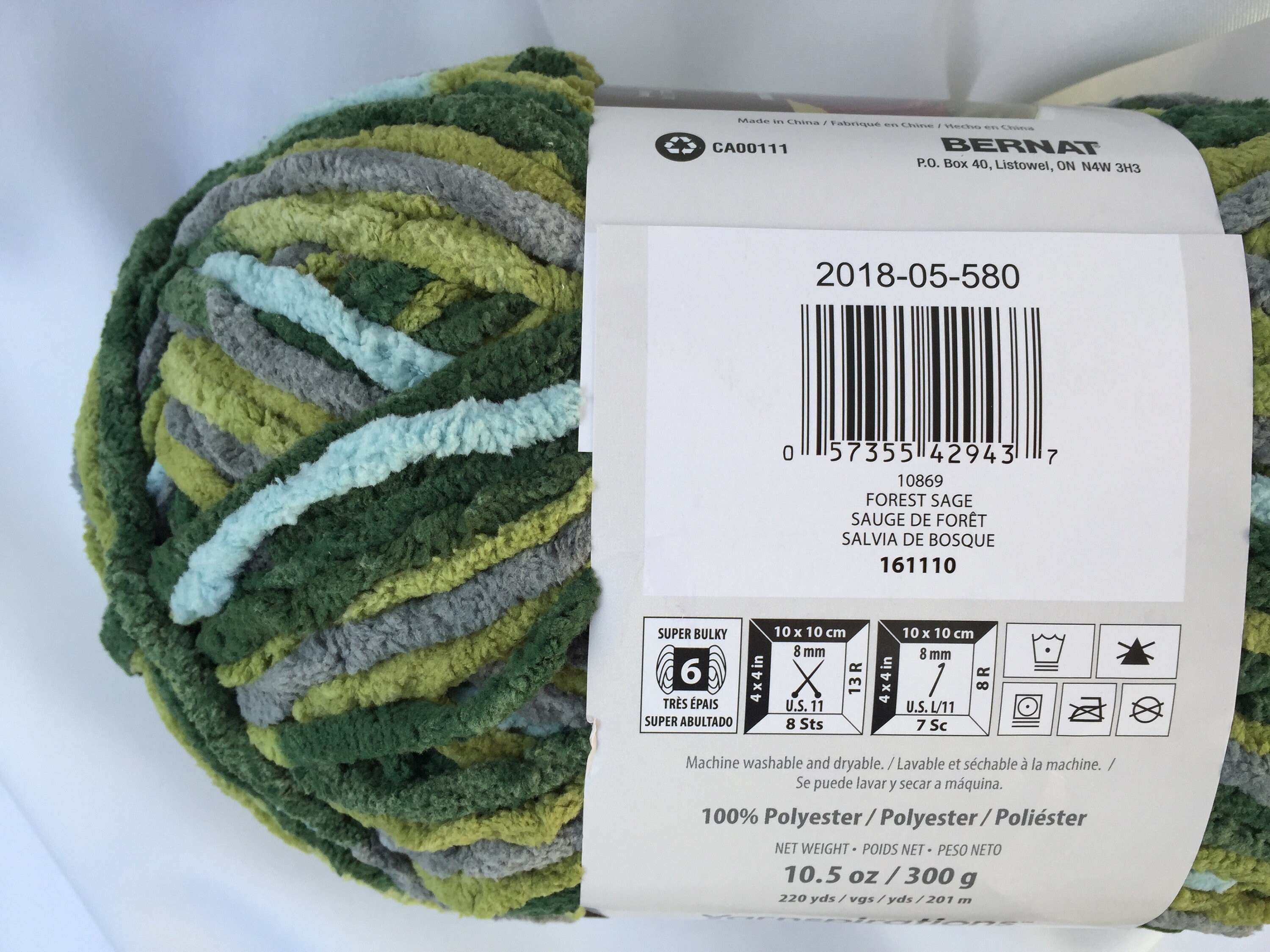 FOREST SAGE 10869 Bernat Blanket Yarn220yds10.5 oz300g Etsy