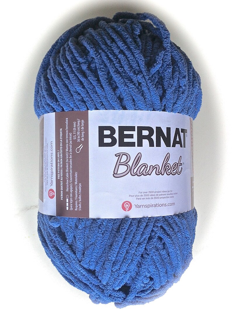 COUNTRY BLUE 10106 Bernat Blanket Yarn 10.5 Oz Chenille Etsy