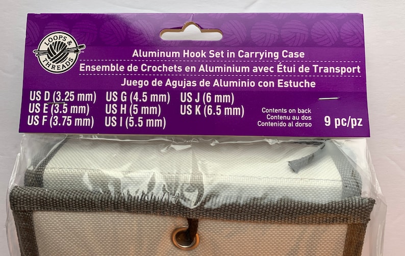 Loops & Threads 9 Pc Aluminum Crochet Hook Set in Carrying Etsy