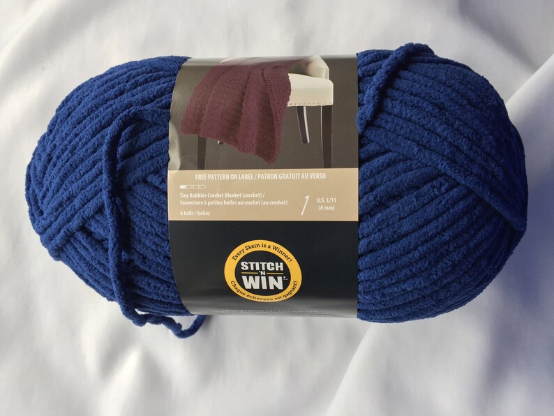 Navy 04783 Bernat Blanket Yarn220yds10 5 Oz300g Super Etsy