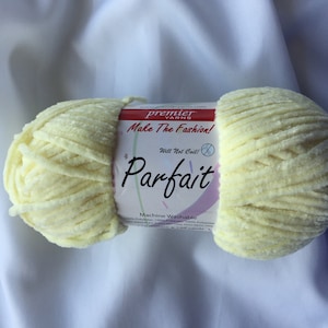 Premier Parfait Yarn BUTTER (30-12) ~ 192yds ~ Premium Chenille Yarn ~ Soft Cozy Yarn ~ Knit & Crochet Yarn ~ Baby Yarn ~ Hats Blankets