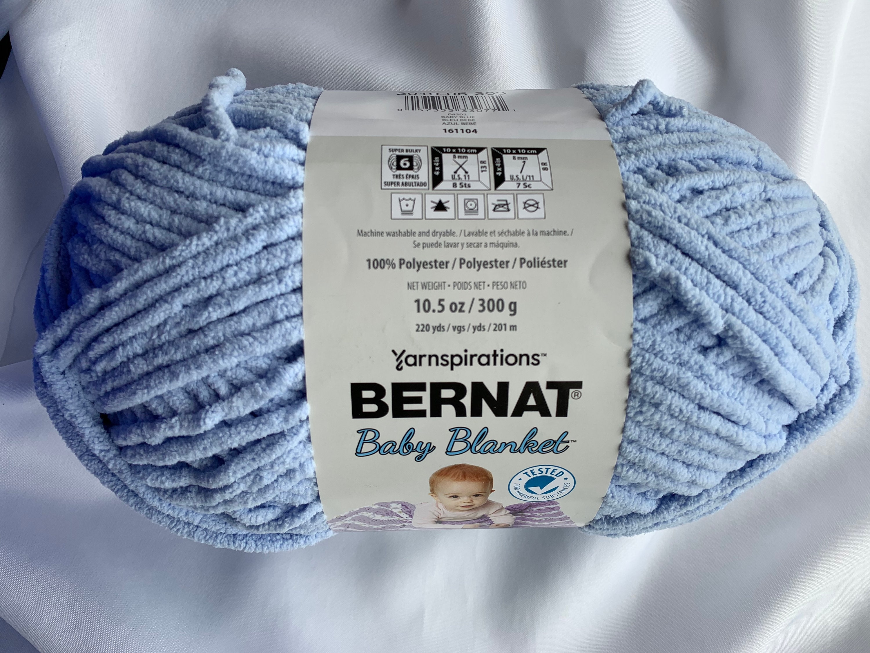 Baby Blue 04202 Bernat Baby Blanket Yarn 10.5 Oz Skein Etsy