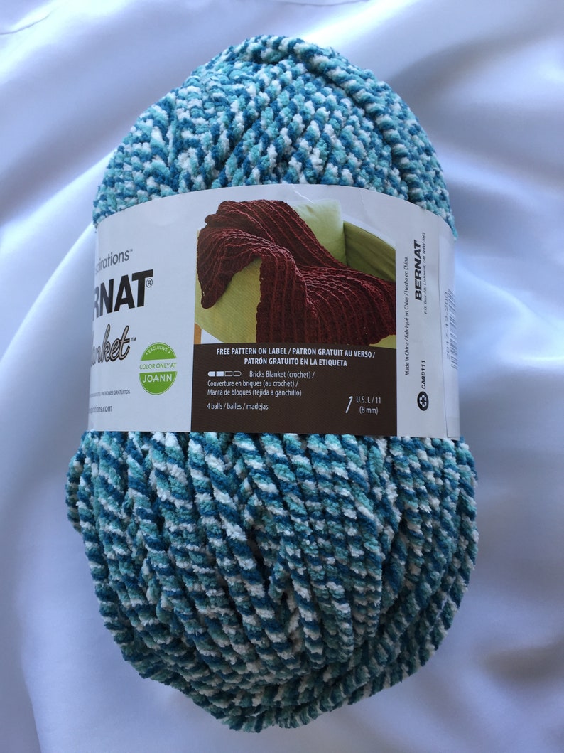 Teal Twist 10833 Bernat Blanket Yarn 10.5 oz Skein Baby Etsy