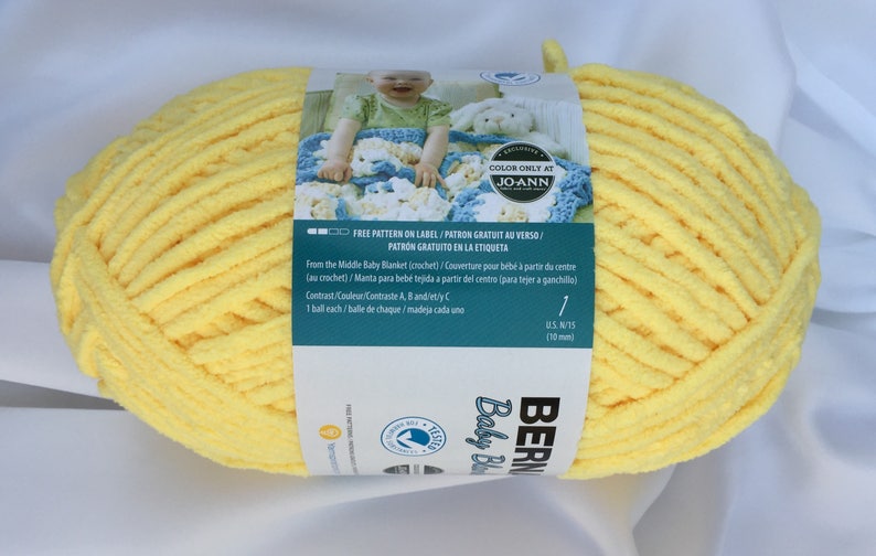 BUTTERCUP 04746 Yellow Bernat Baby Blanket Yarn 220yds Etsy