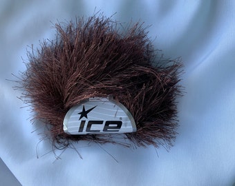 Dark Brown Eyelash Yarn: Polyester Fur for Hats & Trims