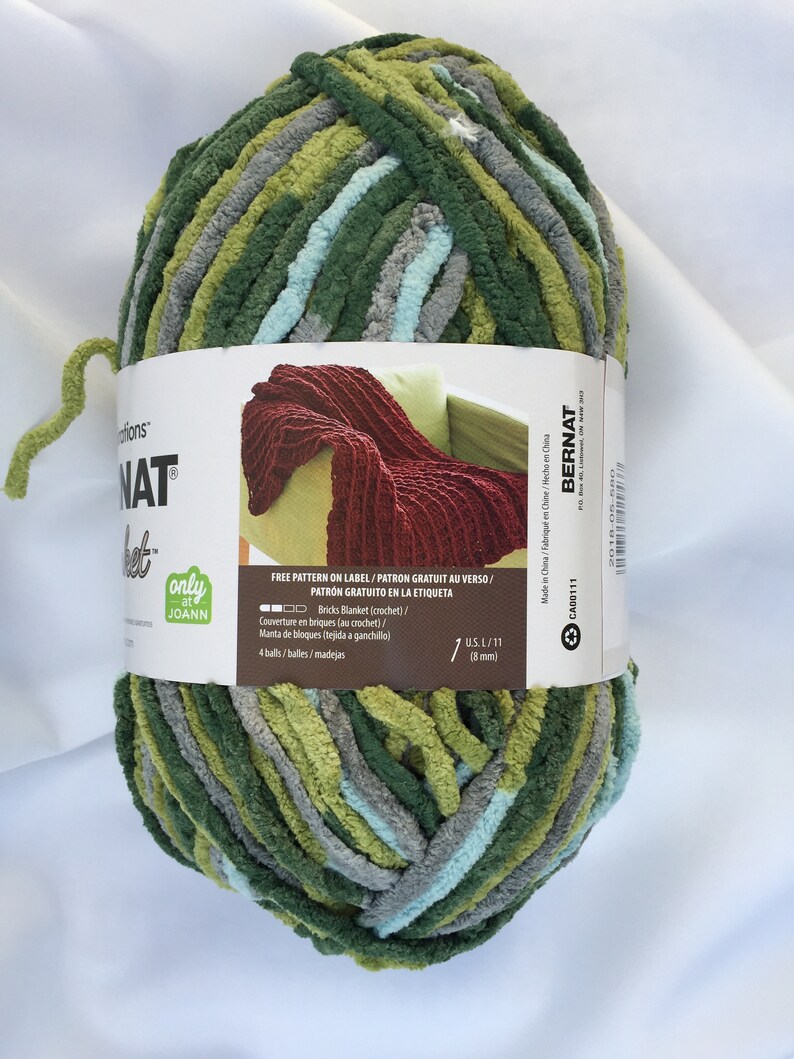 FOREST SAGE 10869 Bernat Blanket Yarn220yds10.5 Oz300g Etsy