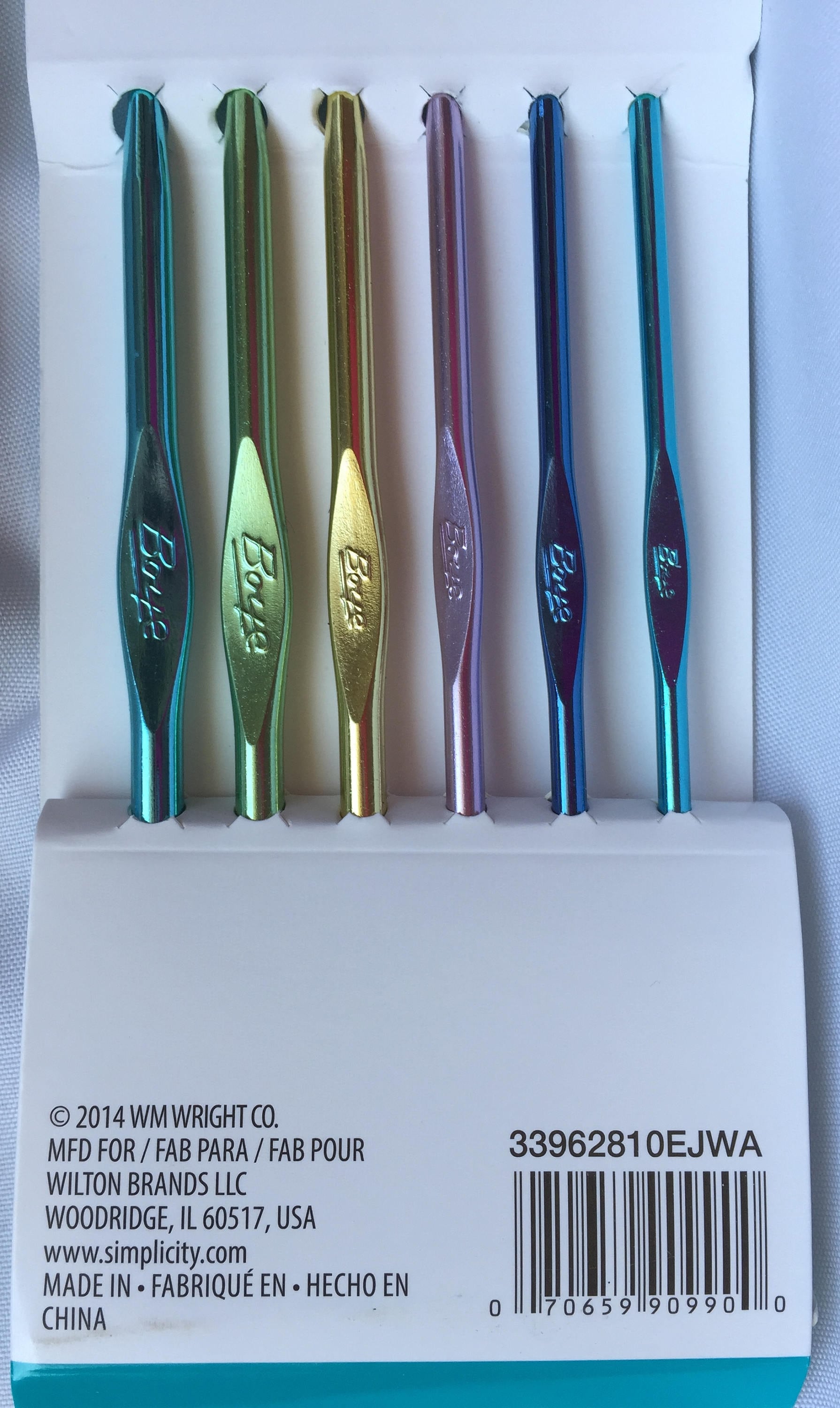 Boye Starter Aluminum Crochet Hook Set Size G, H, I