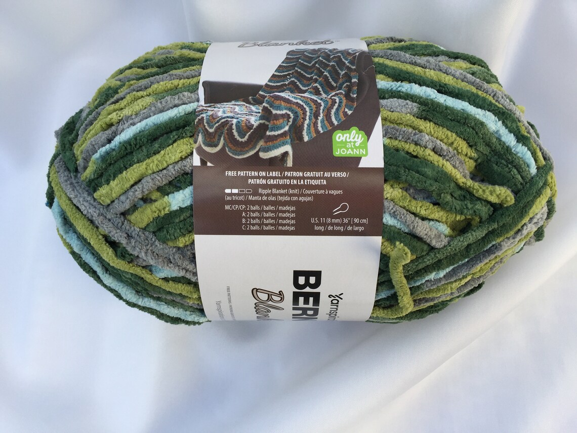 FOREST SAGE 10869 Bernat Blanket Yarn220yds10.5 oz300g Etsy