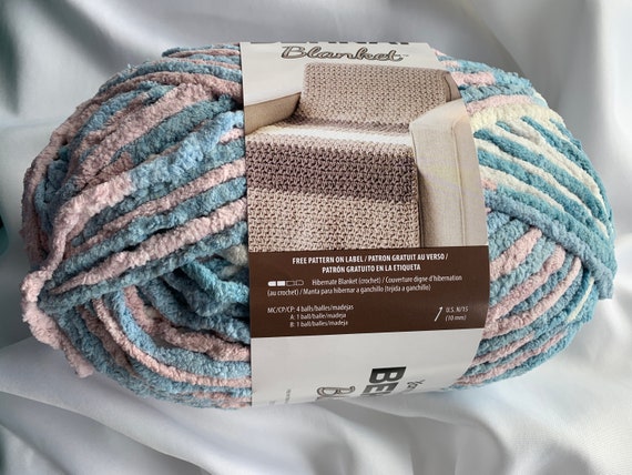 Bernat Blanket Extra Chunky Chenile Acrylic Yarn - 2 Pack of 300g/10.5oz #7 Jumbo Heavyweight Yarn for Knitting and Crocheting, Amigurumi, Thick