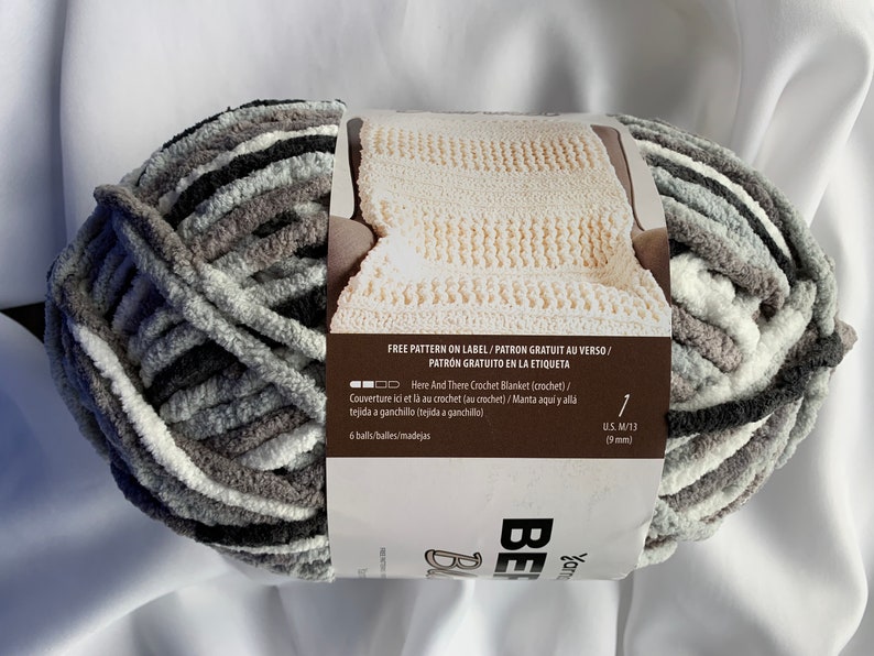GRAY STORM VARG 10959 Bernat Blanket Yarn220yds10.5 oz300g Etsy