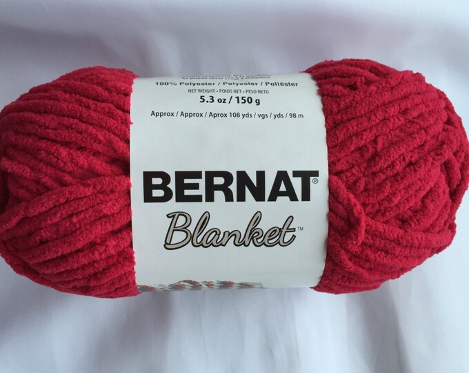 CRANBERRY 00705 Bernat Blanket Yarn 5.3 Oz 150g 108 Yds per Skein