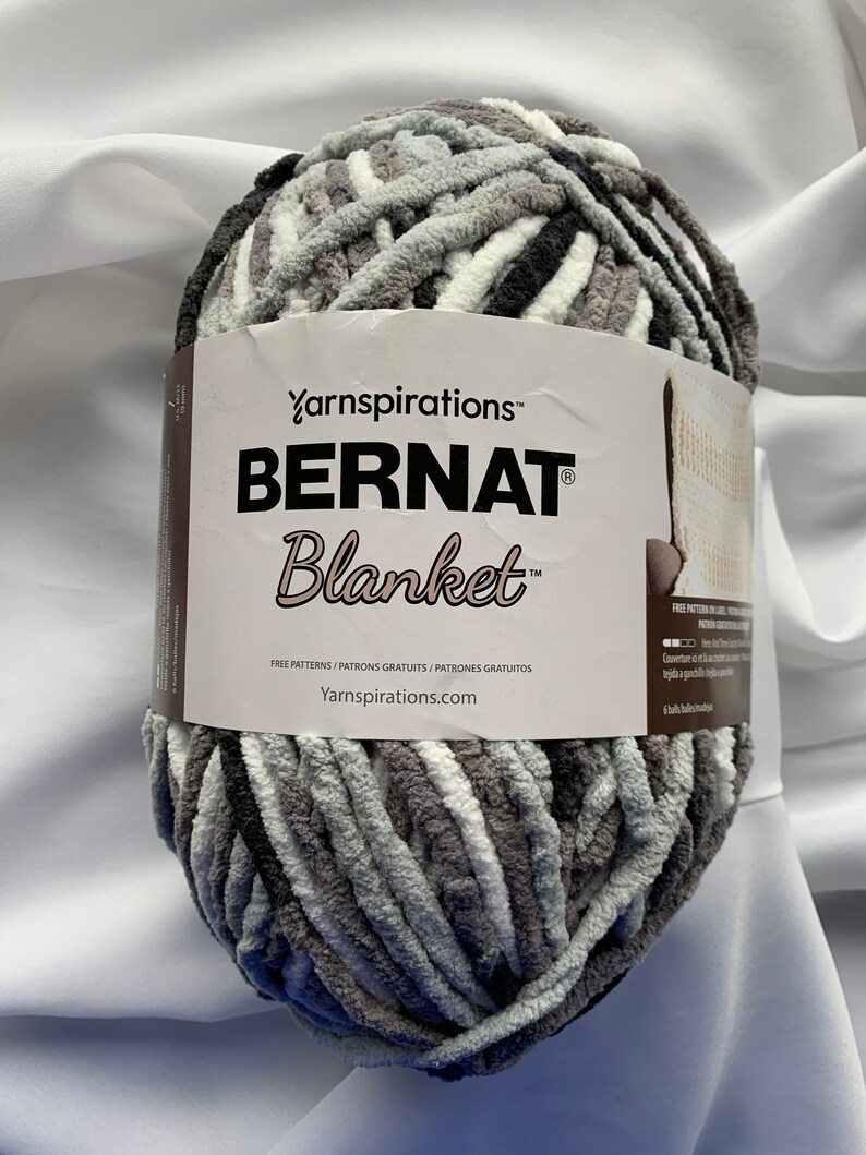 GRAY STORM VARG 10959 Bernat Blanket Yarn220yds10.5 oz300g Etsy