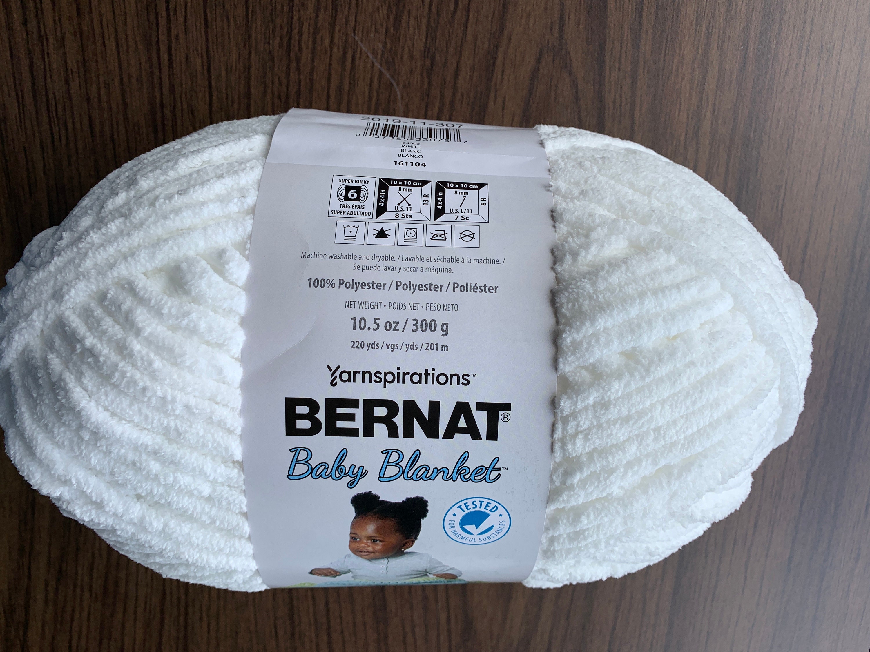 Bernat Blanket Extra Chunky Chenile Acrylic Yarn - 2 Pack of 300g/10.5oz #7 Jumbo Heavyweight Yarn for Knitting and Crocheting, Amigurumi, Thick