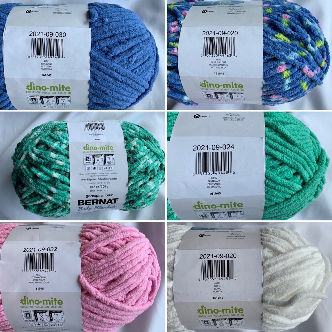 Dinomite Collection Bernat Baby Blanket Yarn220yds10.5 Oz300g Super