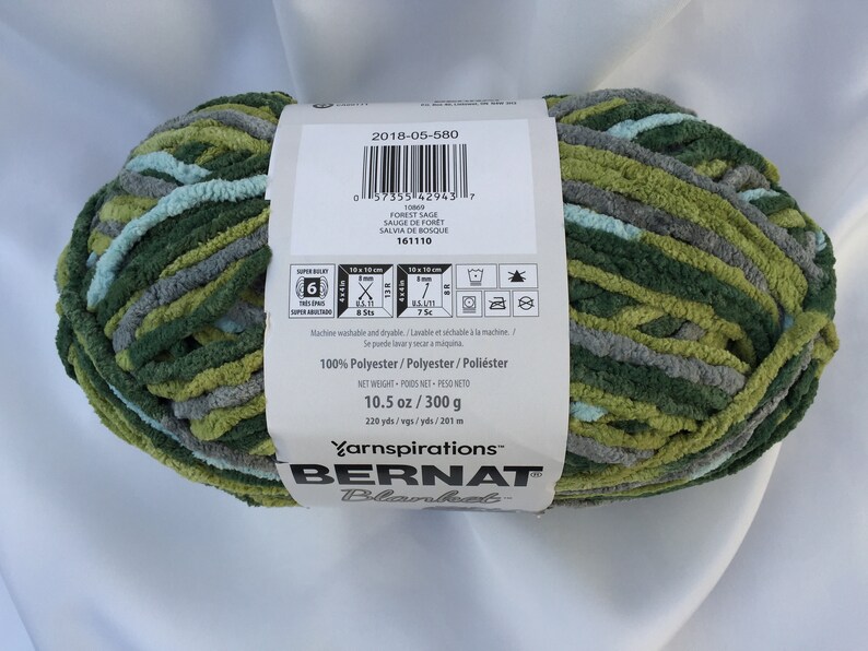 FOREST SAGE 10869 Bernat Blanket Yarn220yds10.5 Oz300g Etsy