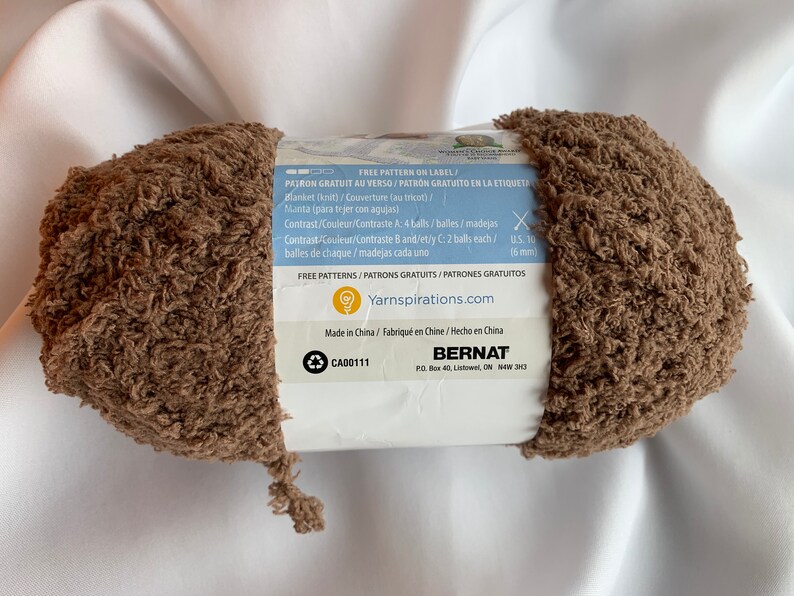 CHOCOLATE Bernat Pipsqueak Yarn 59012 3.5 oz.100g 120 Yds Etsy