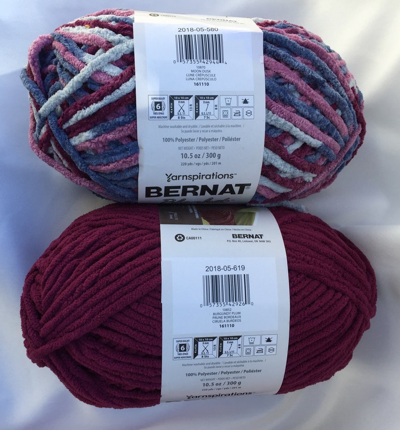 BURGUNDY PLUM 10852 Bernat Blanket Yarn220yds10.5 oz300g Etsy