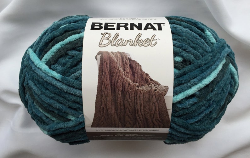 TEAL DREAMS 10736 Bernat Blanket Yarn 10.5 oz Skein 220 Etsy