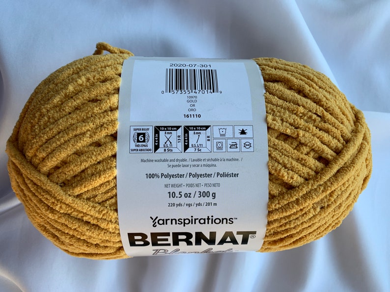 GOLD 10970 Bernat Blanket Yarn220yds10.5 Oz300g Super Bulky Etsy