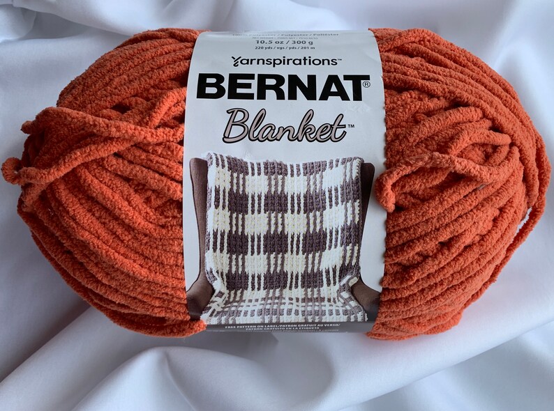 ORANGE LEAF 10907 Bernat Blanket Yarn220yds 10.5 oz Skein Etsy