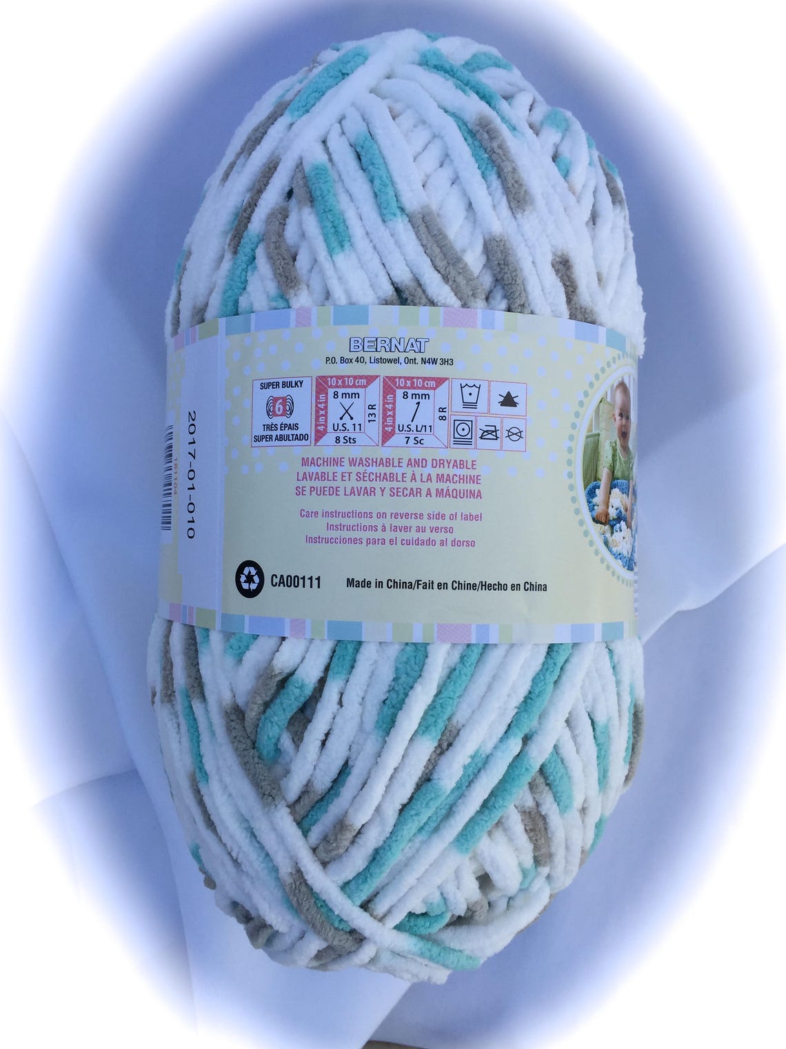Seafoam Print 04739 Bernat Baby Blanket Yarn 10.5 oz Skein Etsy