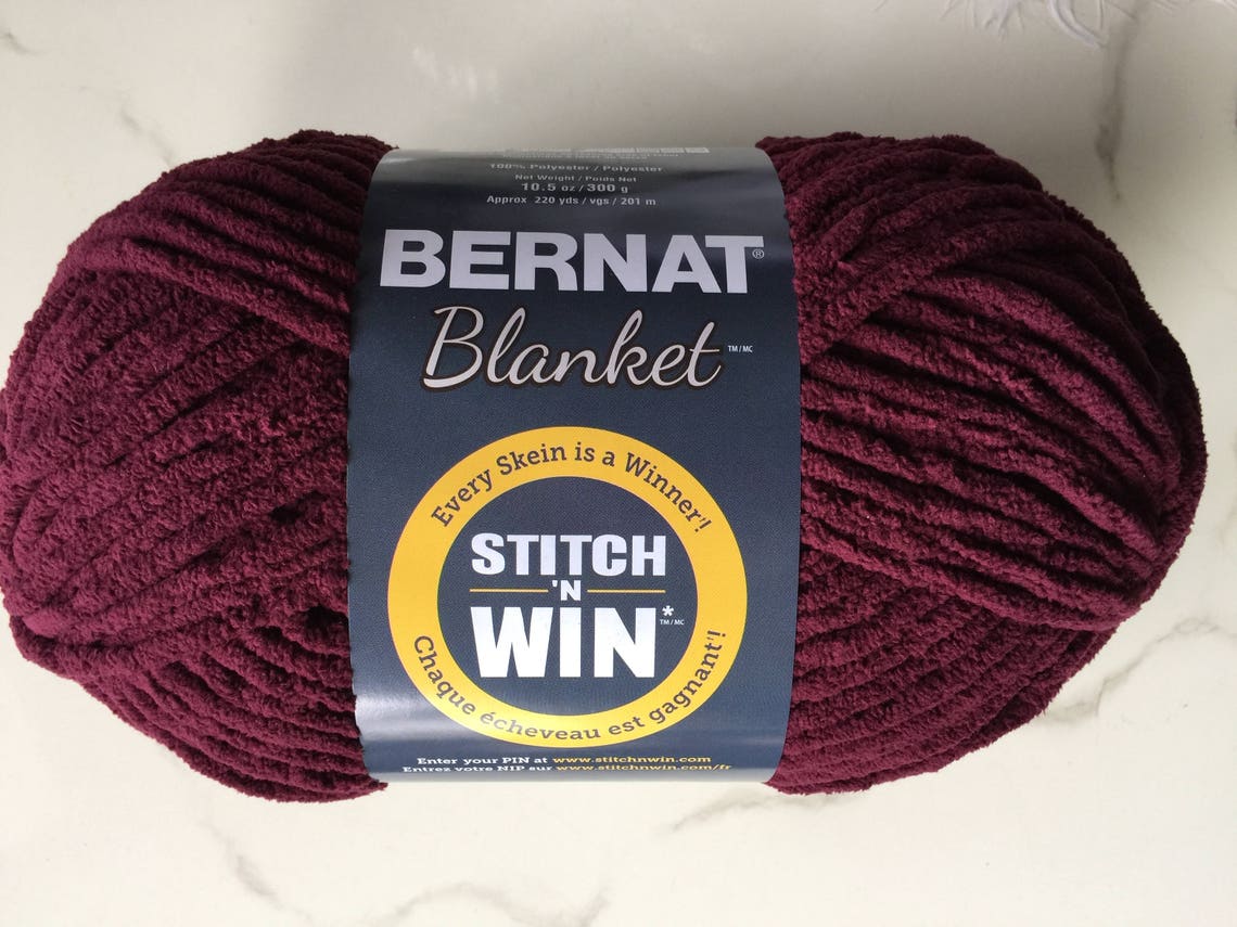 PURPLE PLUM Bernat Blanket Yarn 10430 258yds 10.5 Ozsuper Etsy