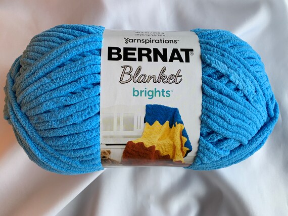 BUSY BLUE 12005 Bernat Blanket Brights 10.5 Oz Skein Blue Super Bulky Wt. 220 Yds Boy Colors Blue Cuddle Soft Dcoyshouseofyarn Etsy
