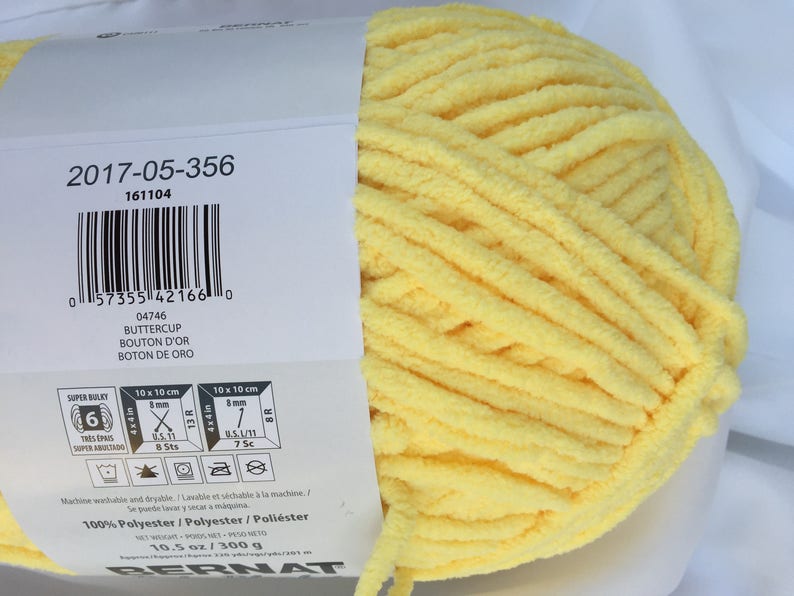 BUTTERCUP 04746 Yellow Bernat Baby Blanket Yarn 220yds Etsy