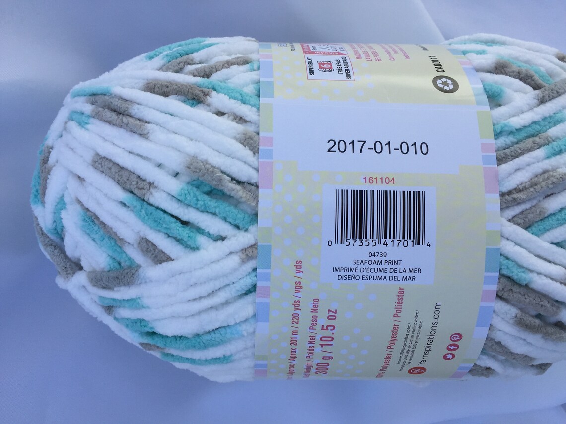 Seafoam Print 04739 Bernat Baby Blanket Yarn 10.5 oz Skein Etsy