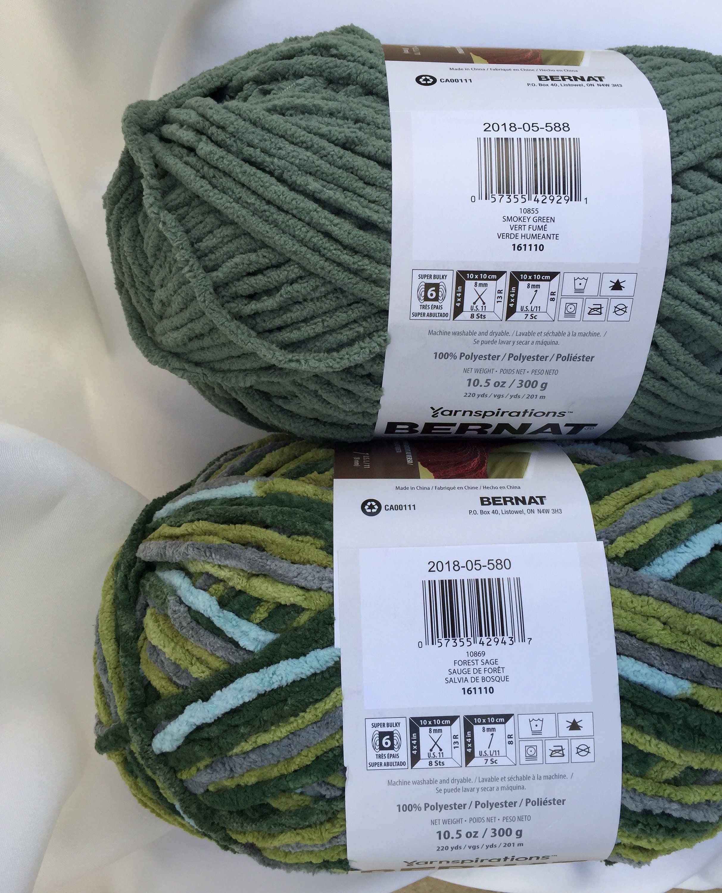 Bernat Blanket Big Ball Yarn Smoky Green