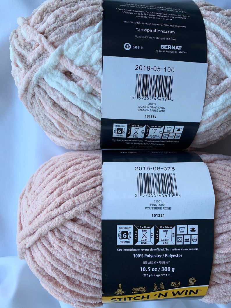 SALMON SAND VARG 31005 Bernat Blanket Yarn 10.5 oz Skeins Etsy