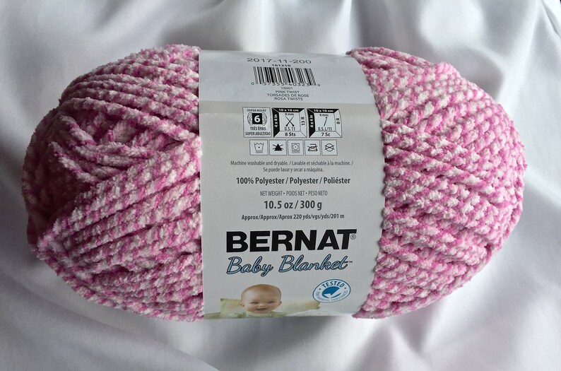 Pink Twist 10001 Bernat Baby Blanket Yarn 220yds 10.5 Oz Etsy