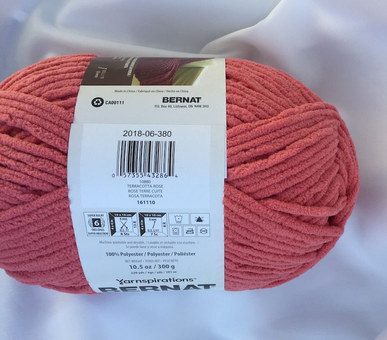 TERRACOTTA ROSE 10880 Bernat Blanket Yarn220yds10.5 oz300g Etsy