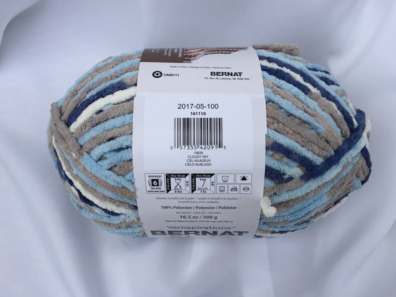 CLOUDY SKY 10828 Bernat Blanket Yarn220yds 10.5 oz Skein Etsy