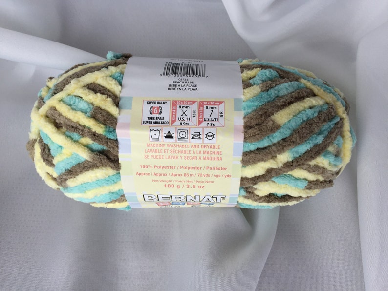 Beach Babe 03735 Bernat Baby Blanket Yarn 3.5 oz. 100g 72 Etsy