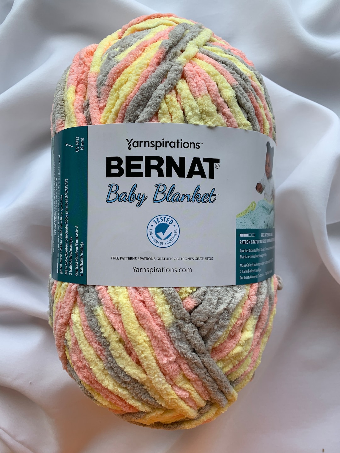 SPRING BLOSSOM 04748 Bernat Baby Blanket Yarn~220yds~ Oz