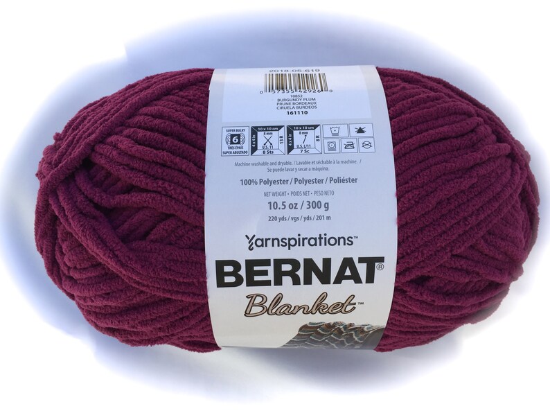 BURGUNDY PLUM 10852 Bernat Blanket Yarn220yds10.5 oz300g Etsy