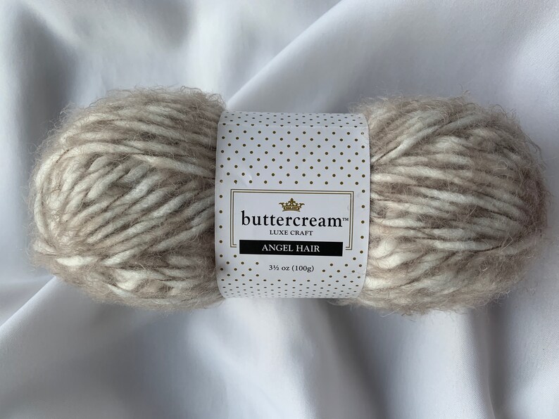 Angel Hair BEIGE by Buttercream Luxe Craft Yarn 3.5 oz 110 Etsy