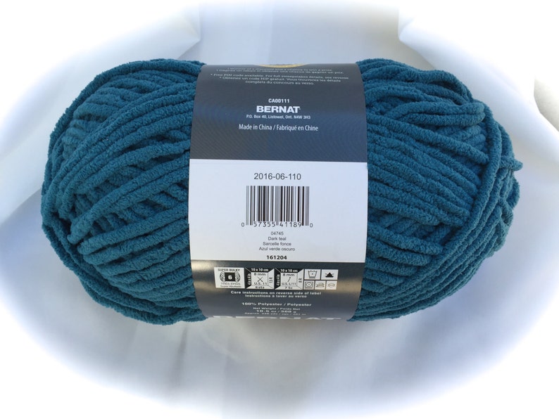 Dark Teal 04745 Bernat Blanket Yarn 10.5 oz Skein Baby Etsy