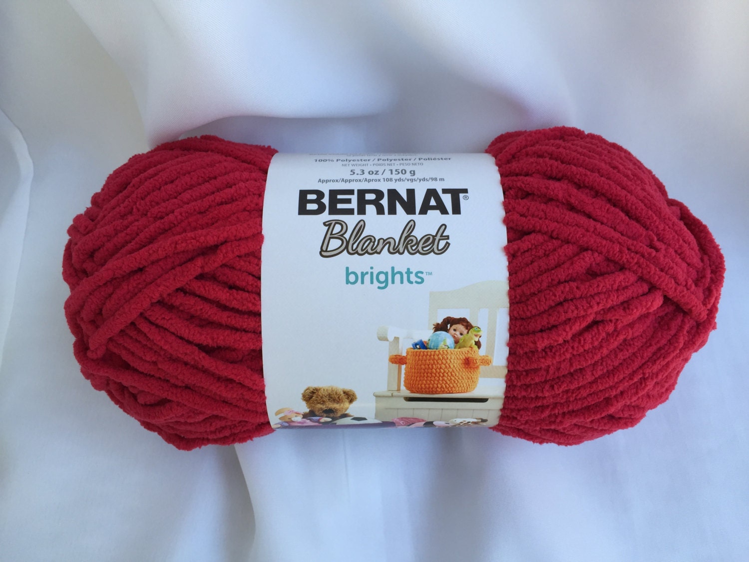 Bernat Blanket Brights, Race Car Red, 10.5 oz