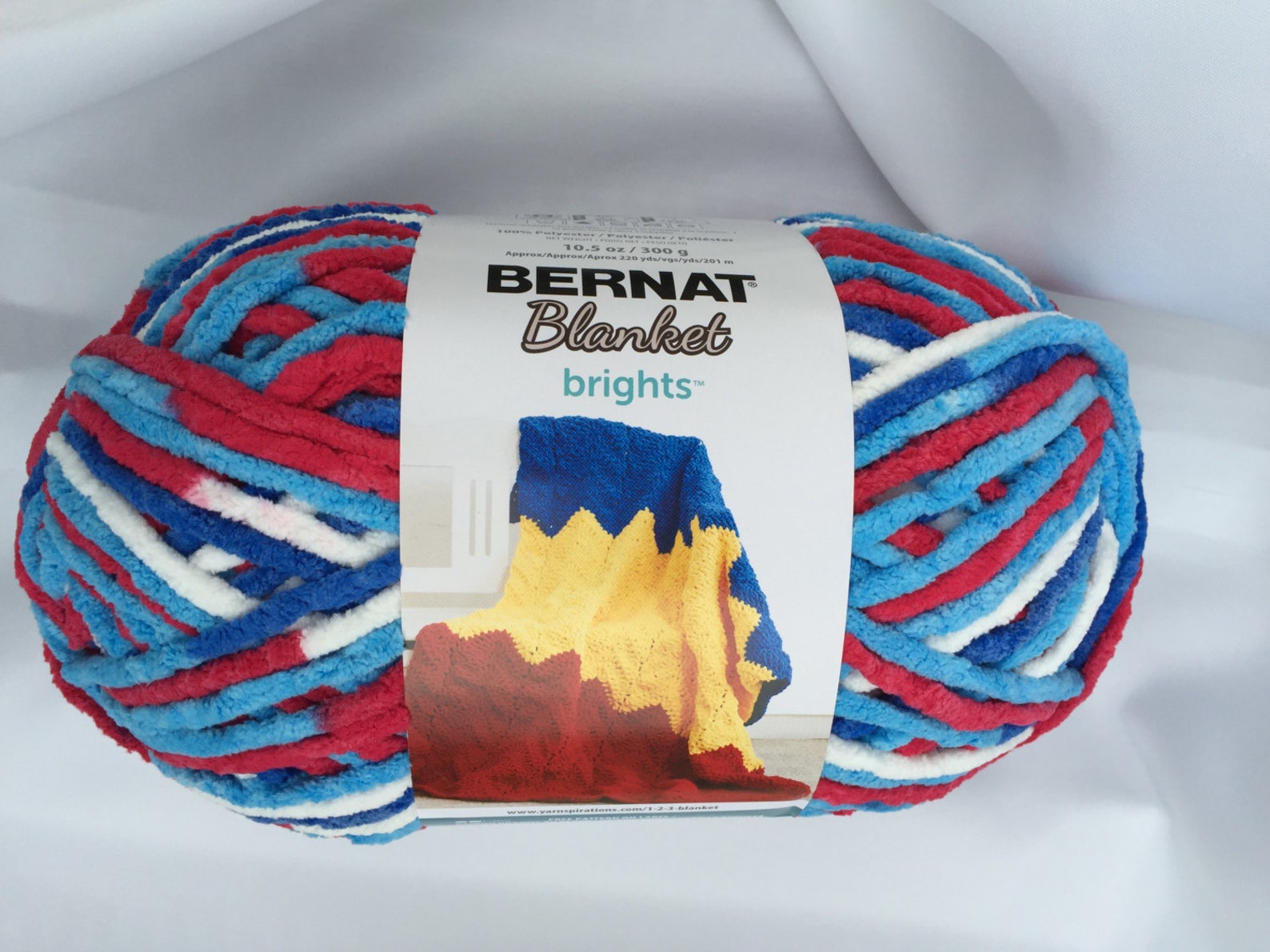 RED WHITE and BOOM 12011 Bernat Blankets Brights 10.5 Oz Skein Etsy