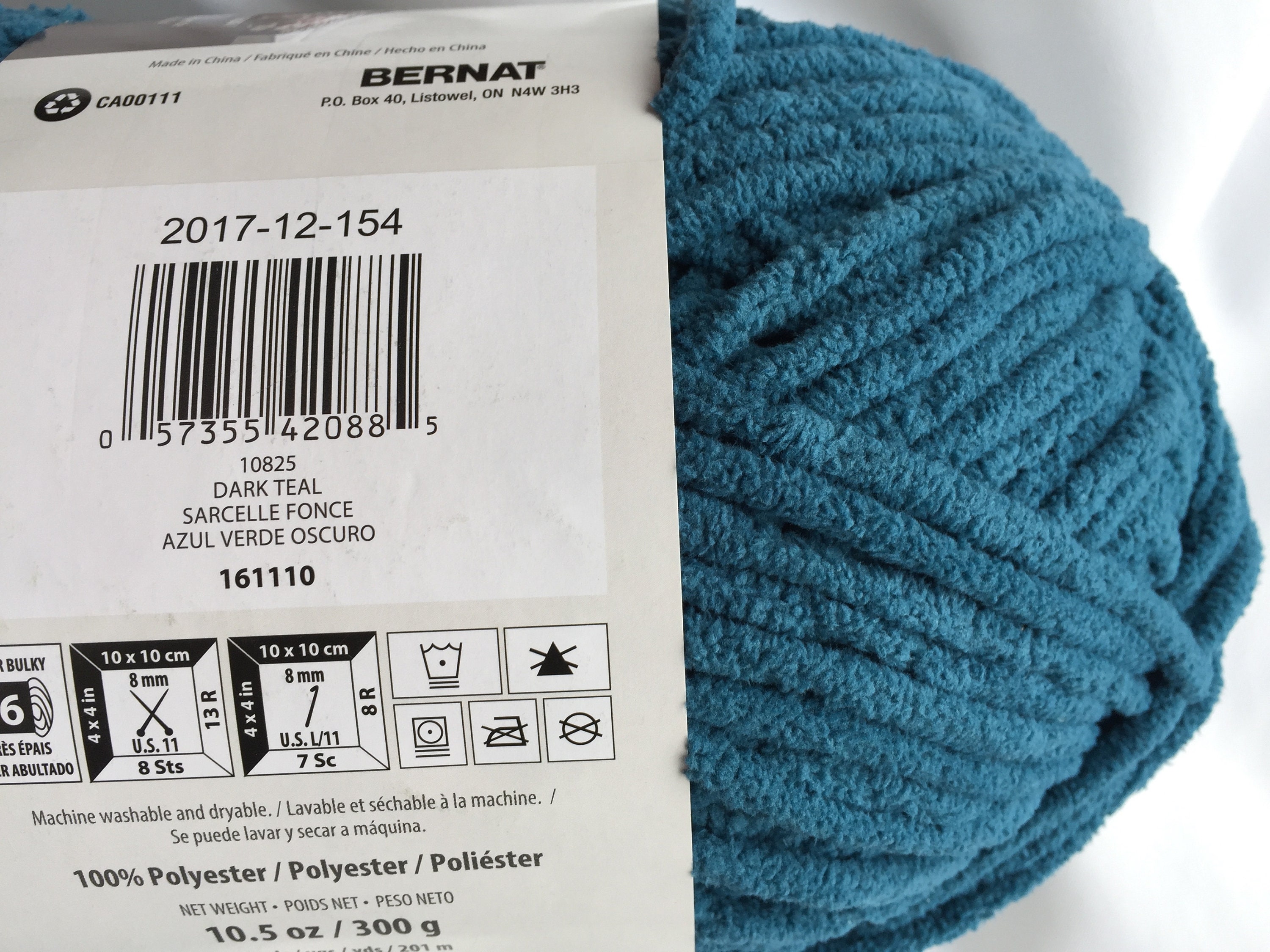 Dark Teal 04745 Bernat Blanket Yarn 10.5 oz Skein Baby Etsy