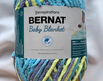 Bernat baby blanket yarn blue green sale