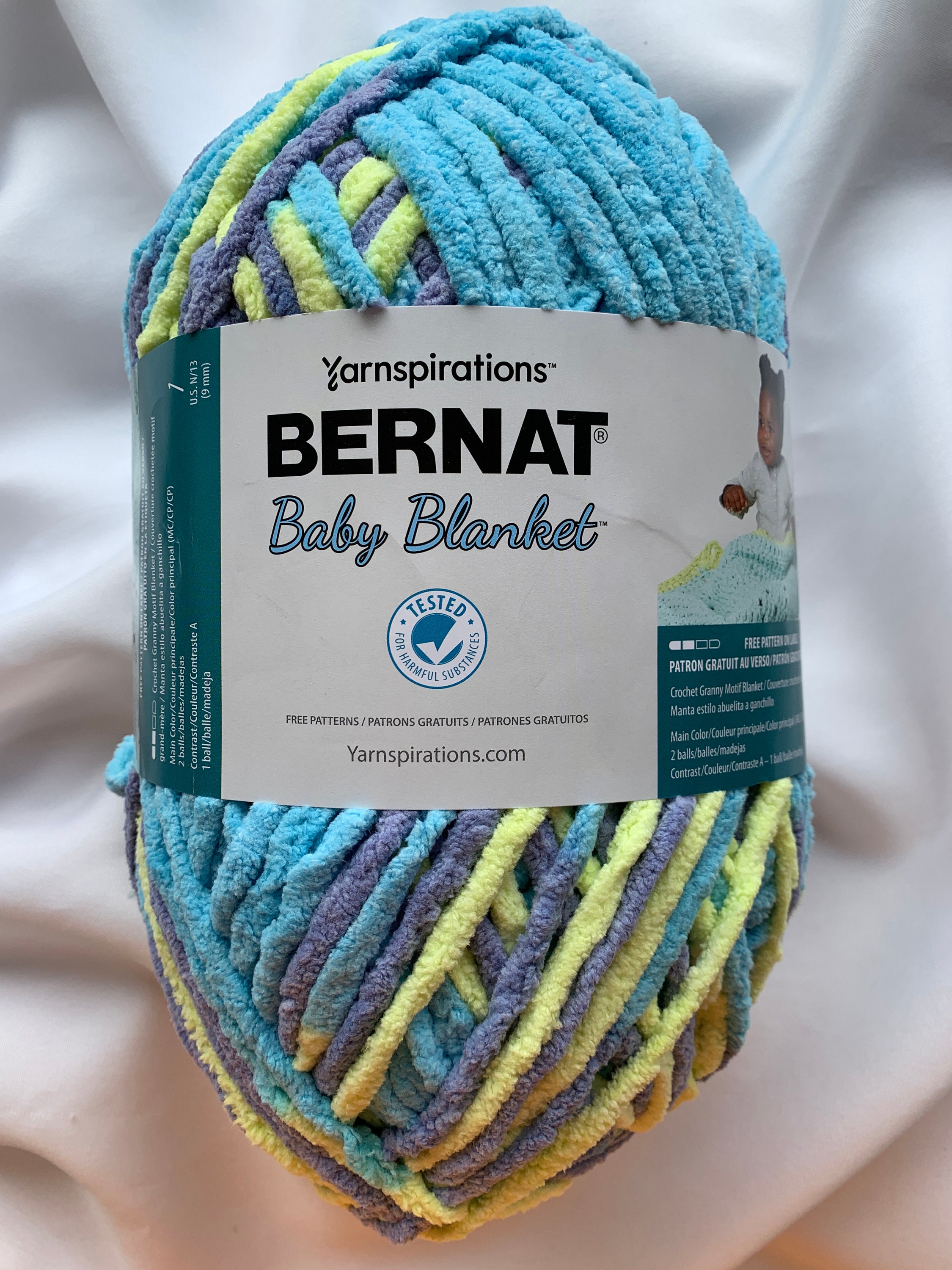 HANDSOME GUY 04322 Bernat Baby Blanket Yarn 10.5 Oz Skein258yds