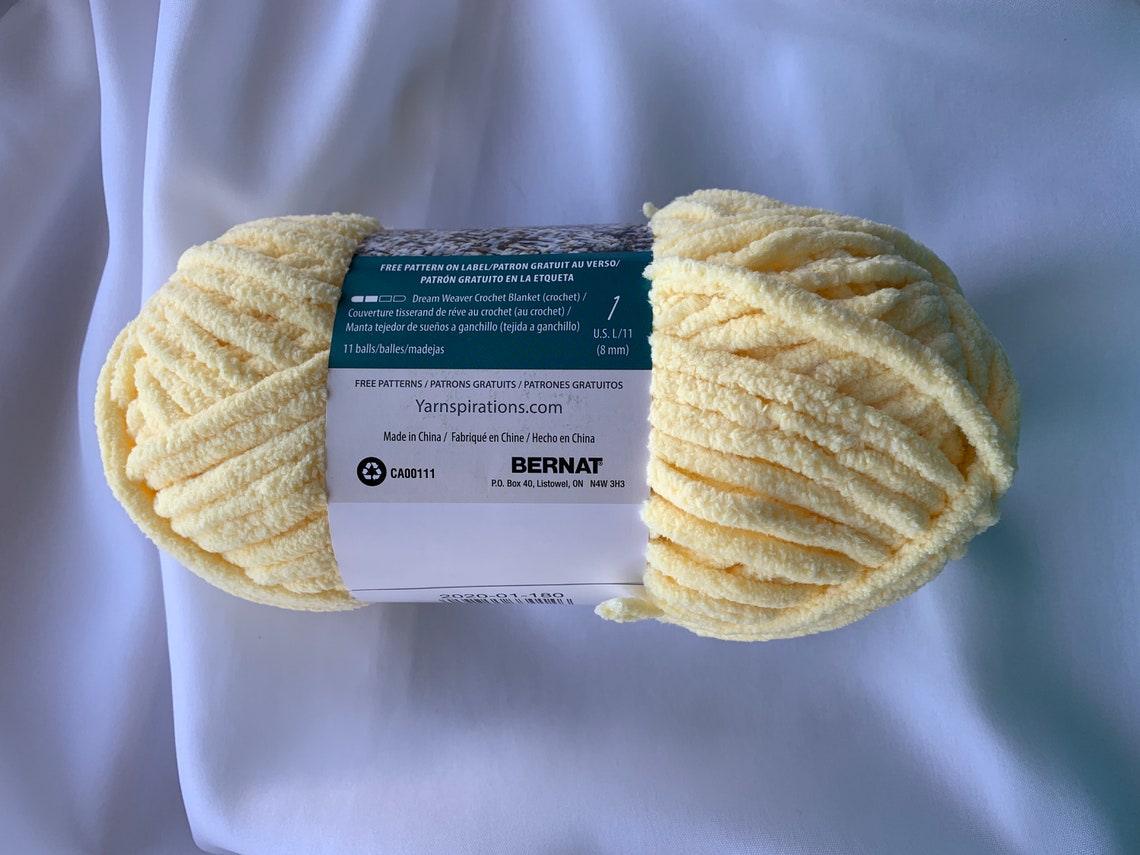 BABY YELLOW 03615 Bernat Baby Blanket Yarn 3.5 oz. Bernat Etsy
