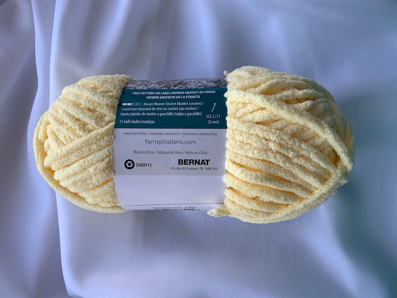 BABY YELLOW 03615 Bernat Baby Blanket Yarn 3.5 oz. Bernat Etsy