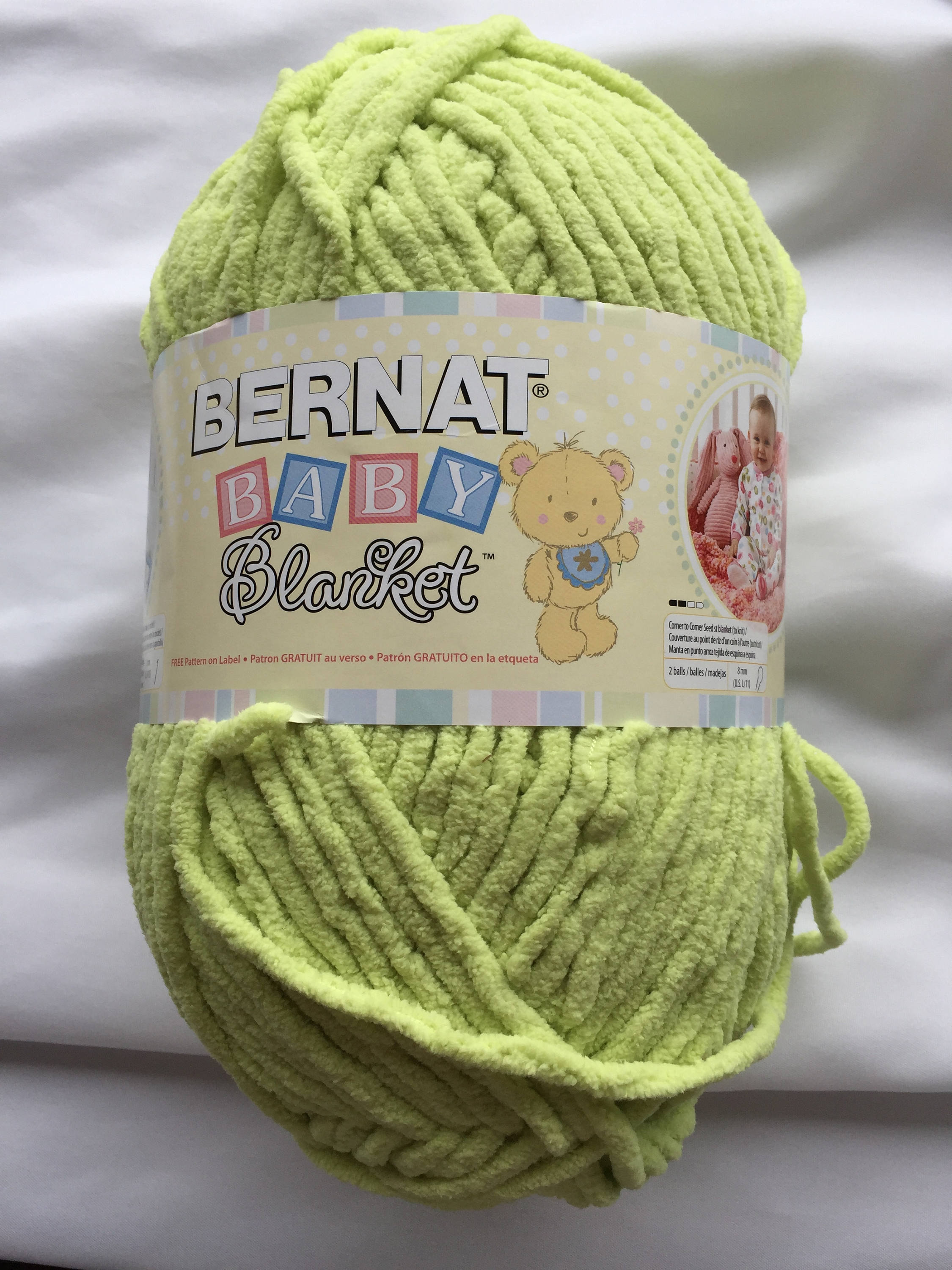 BABY LEMON LIME Bernat Baby Blanket Yarn 04223 220 yds 10.5 Etsy