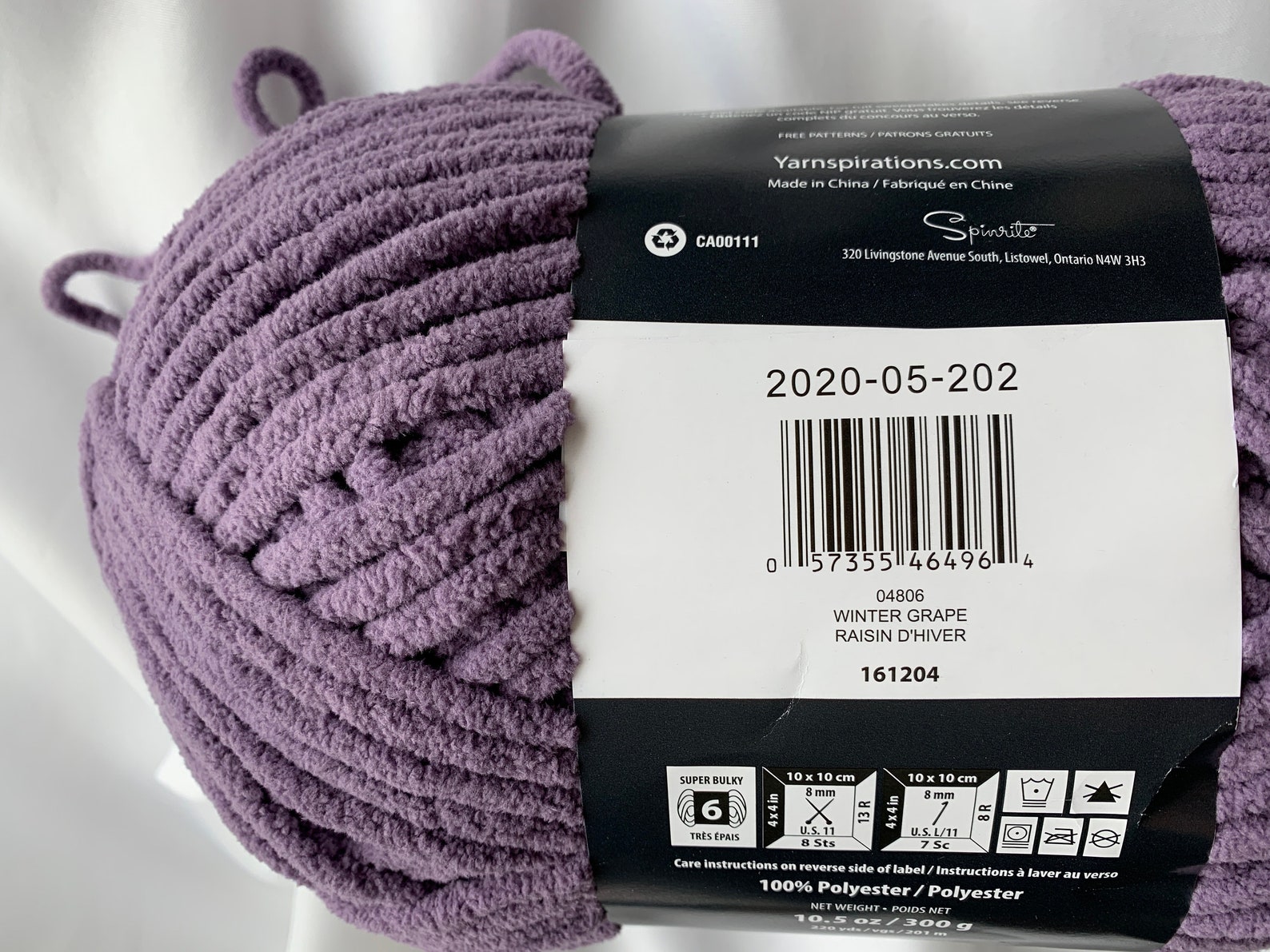 WINTER GRAPE 04806 Bernat Blanket Stitch 'n Win Yarn 10.5 Etsy