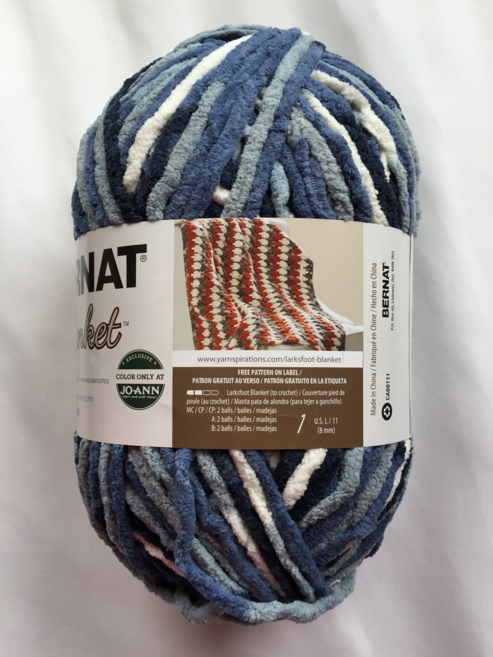 Faded Blues 10798 Bernat Blanket Yarn220yds10.5 oz Skein Etsy
