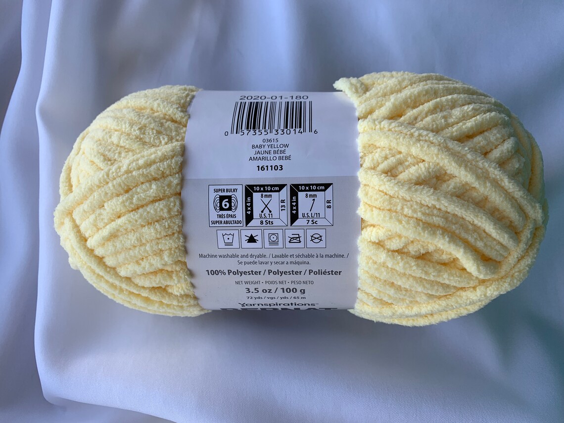 BABY YELLOW 03615 Bernat Baby Blanket Yarn 3.5 oz. Bernat Etsy